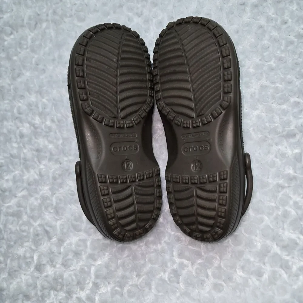 Crocs Classic Brown Slip On Comfort Clogs Unisex Mens 12